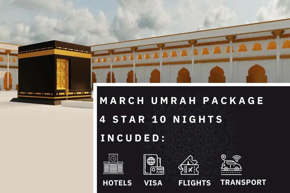 10 Nights 4 Star March Umrah Package