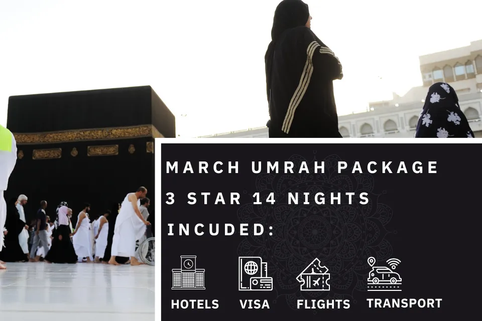 14 Nights 3 Star March Umrah Package