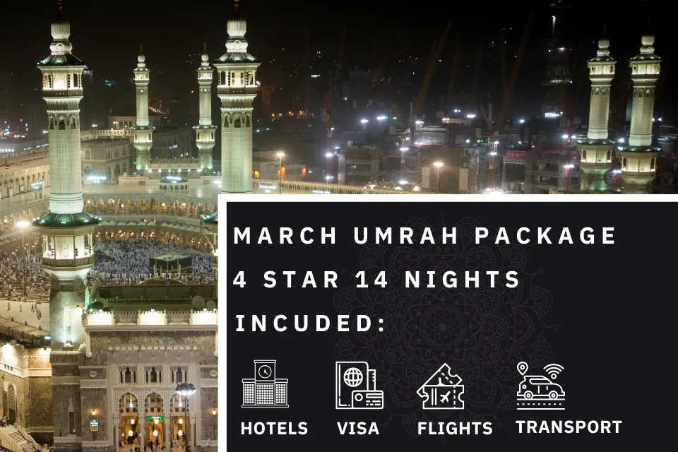 14 Nights 4 Star March Umrah Package