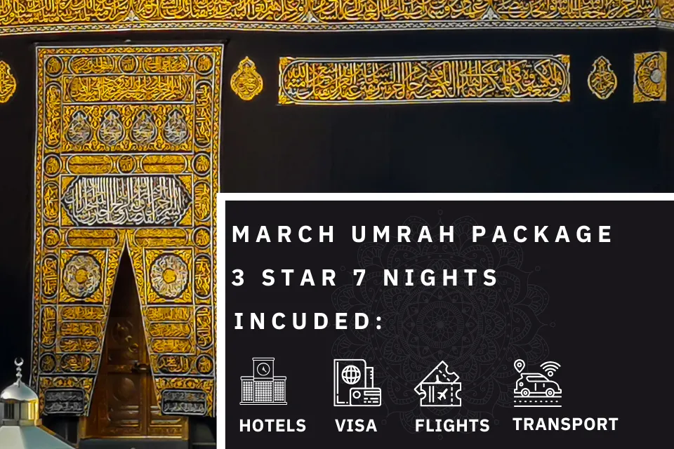 7 Nights 3 Star March Umrah Package